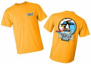 Yellow short sleeved penguin swim 2017 shirt