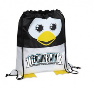 Paws and Claws drawstring penguin back pack