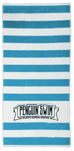 Royale Striped beach towel Penguin Swim
