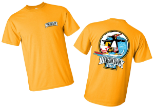 Yellow short sleeved penguin swim 2017 shirt